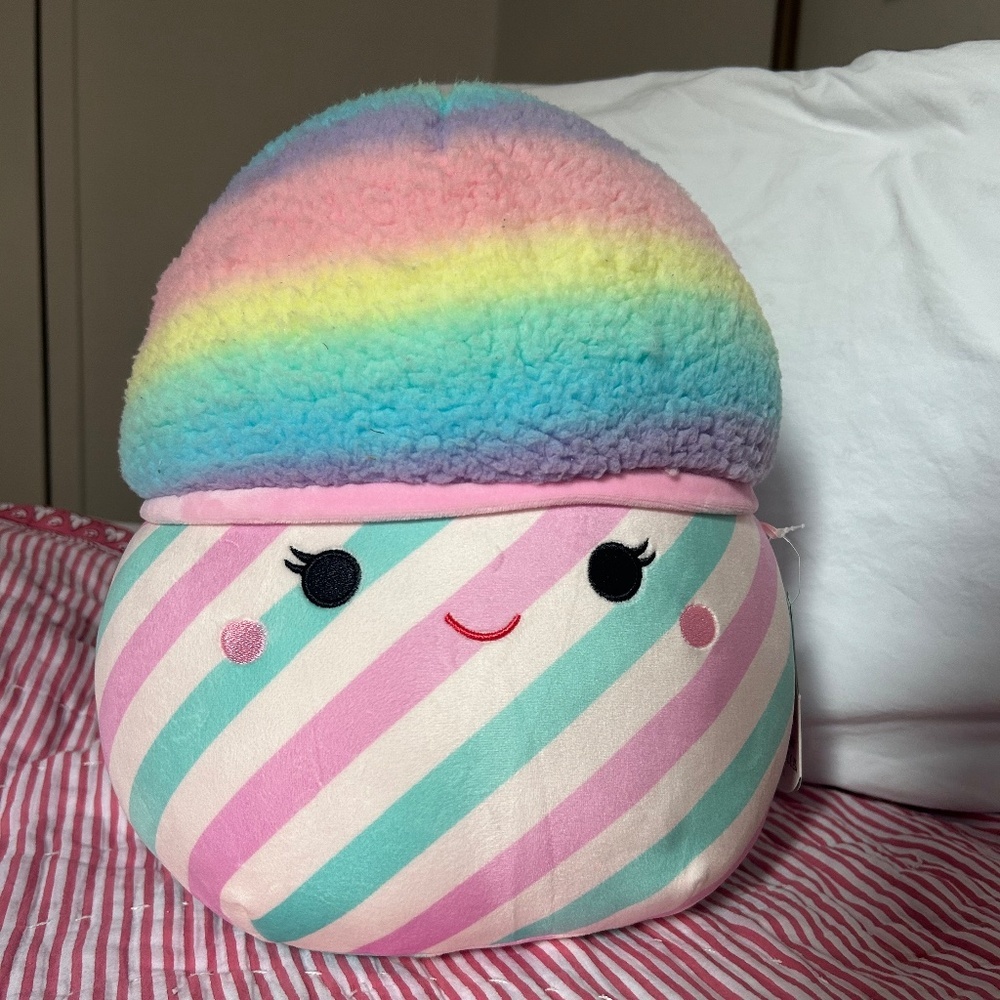 RARE squish mallow snow cone plush stuffed animal